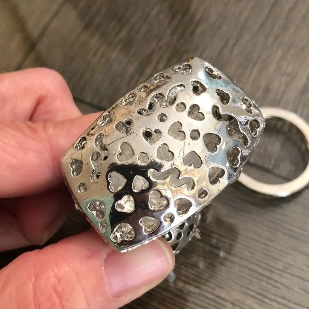TINKSKY Rhinestone Kitty Cat Key Chain / Bag Charm